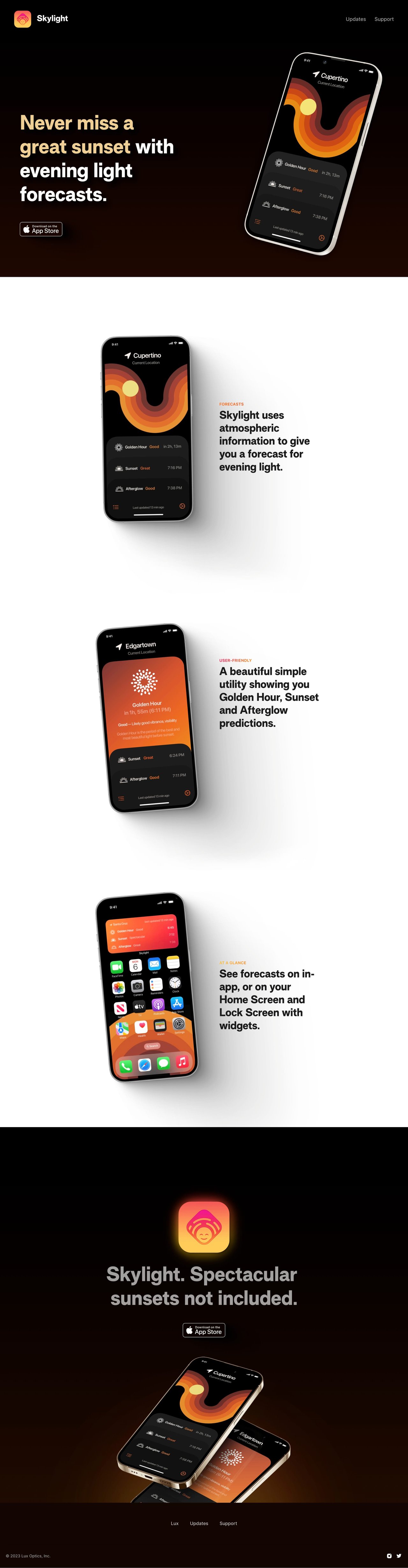 Skylight Website Screenshot