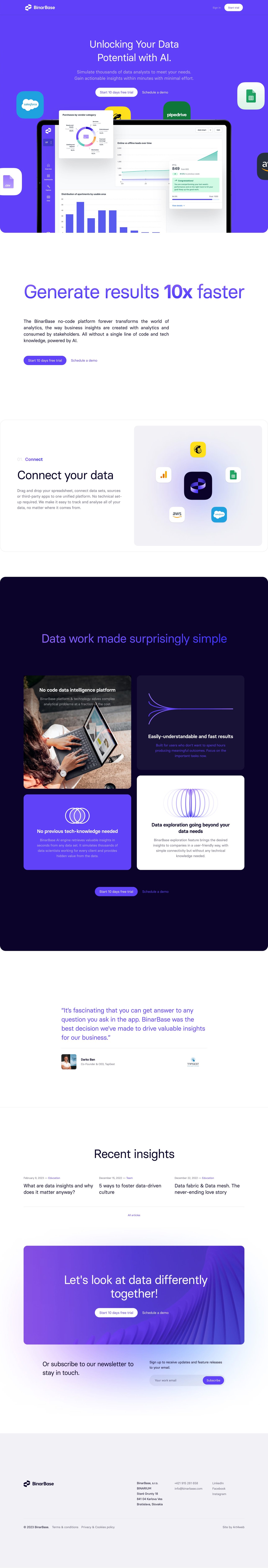 BinarBase Website Screenshot