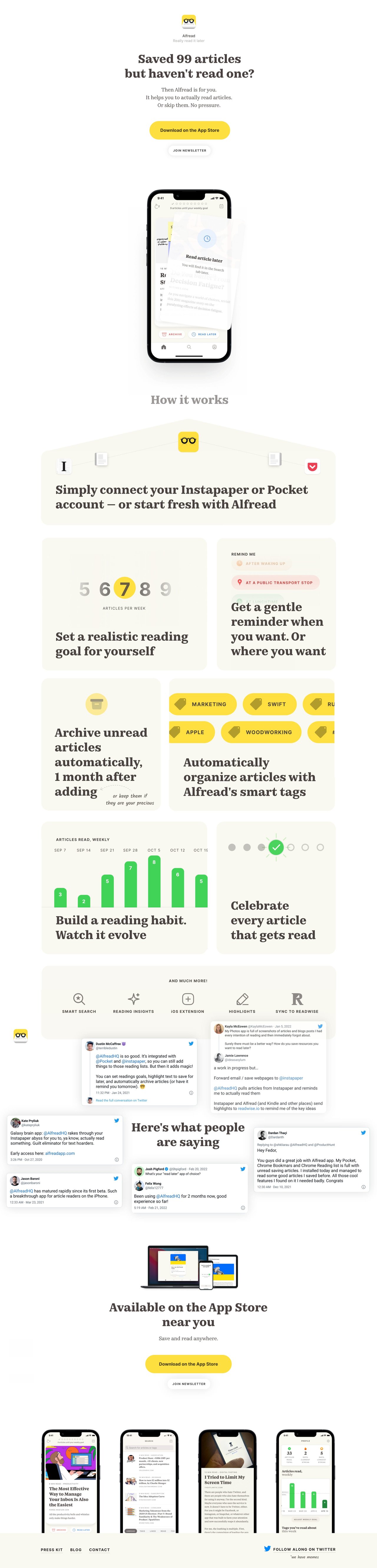 Alfread Website Screenshot