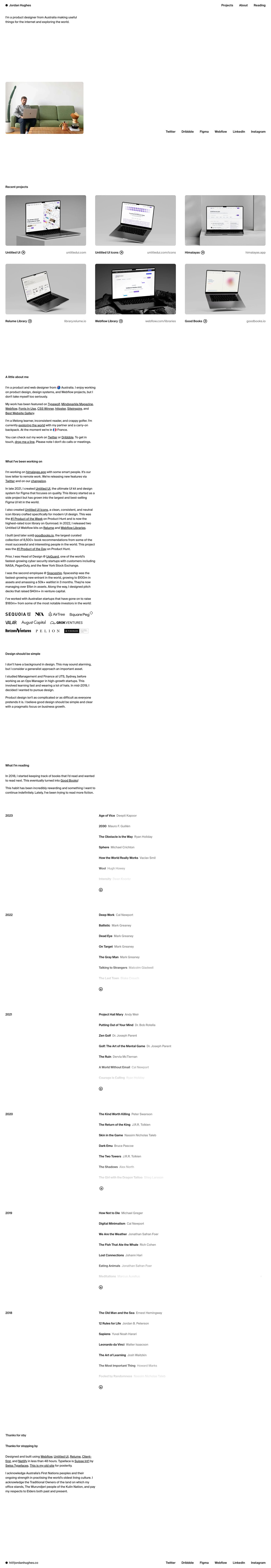 Jordan Hughes Website Screenshot