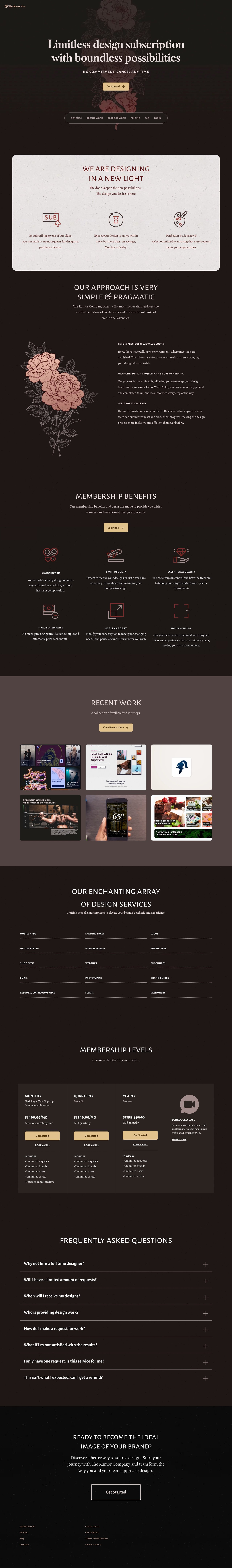 The Rumor Company Website Screenshot