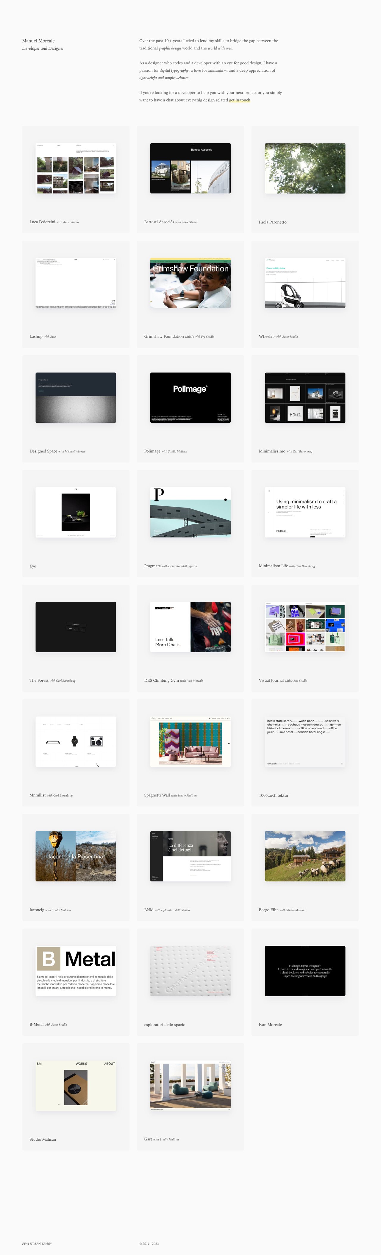 Manuel Moreale Website Screenshot