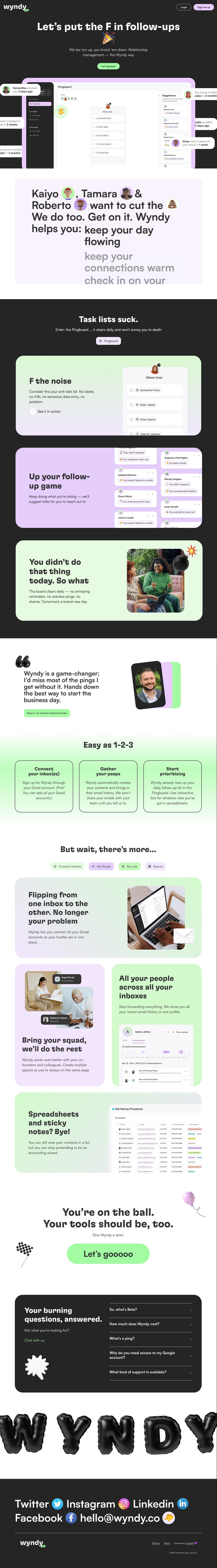 Wyndy Website Screenshot