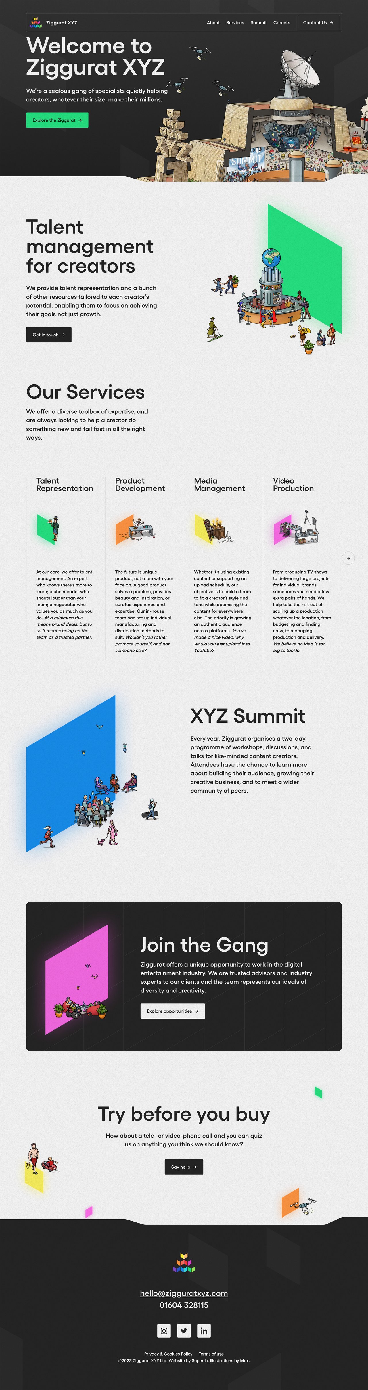 Ziggurat XYZ Website Screenshot