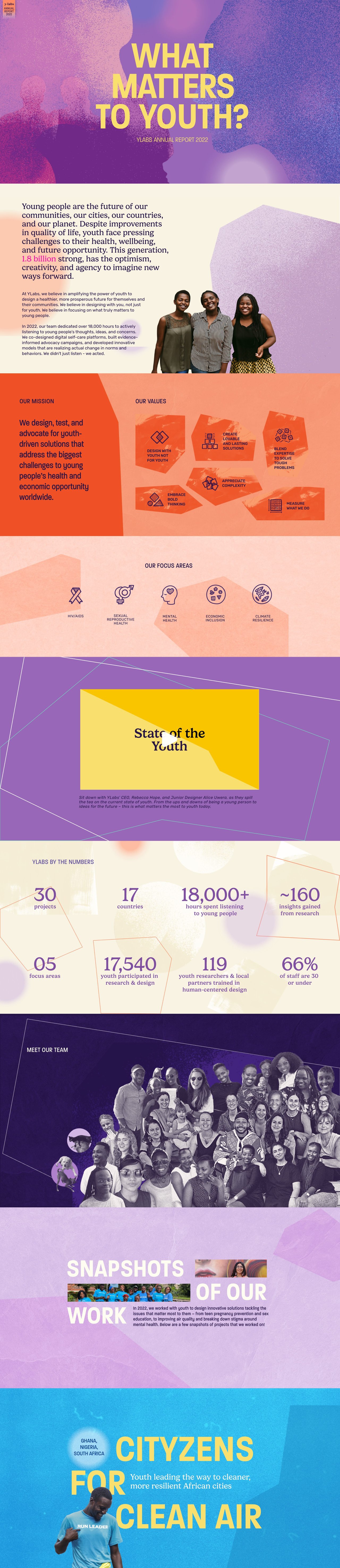 YLabs Annual Report 2022 Website Screenshot