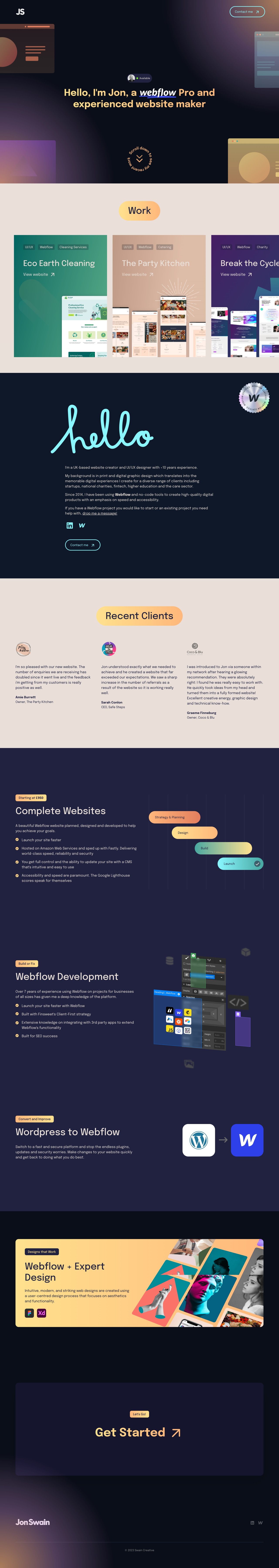 Jon Swain Website Screenshot