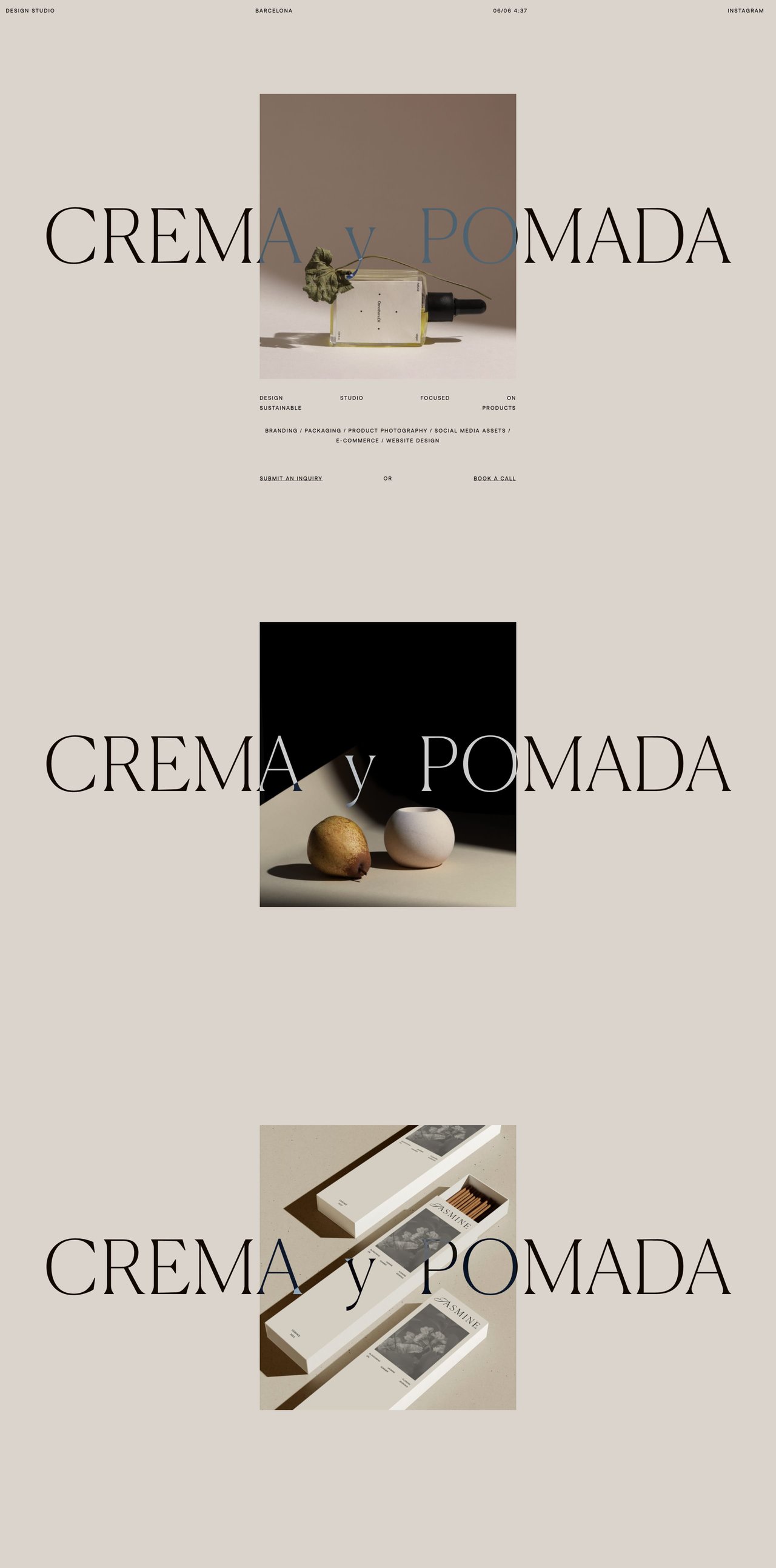 Crema y Pomada Website Screenshot