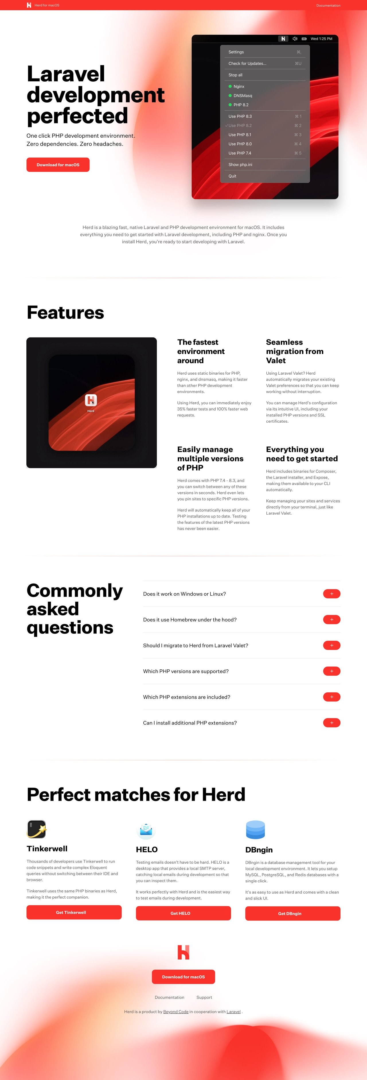 Herd Website Screenshot