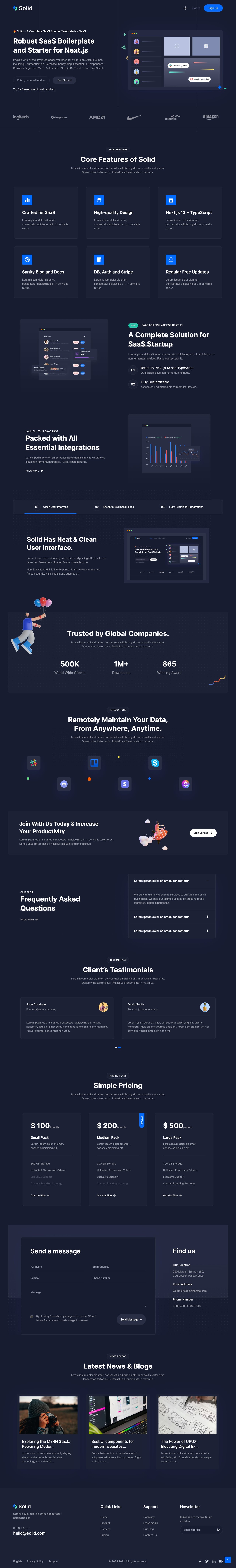 Solid – NextJS Website Screenshot