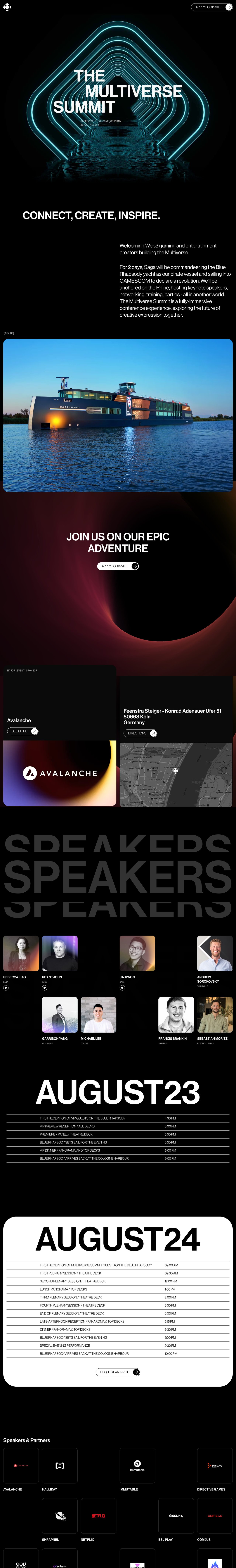 The Multiverse Summit Website Screenshot