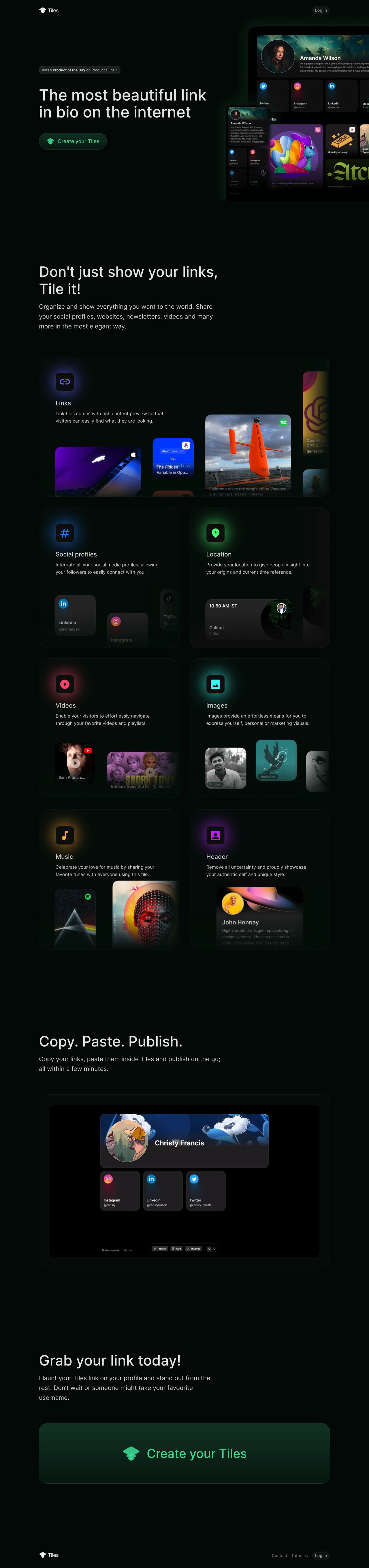 Tiles Website Screenshot