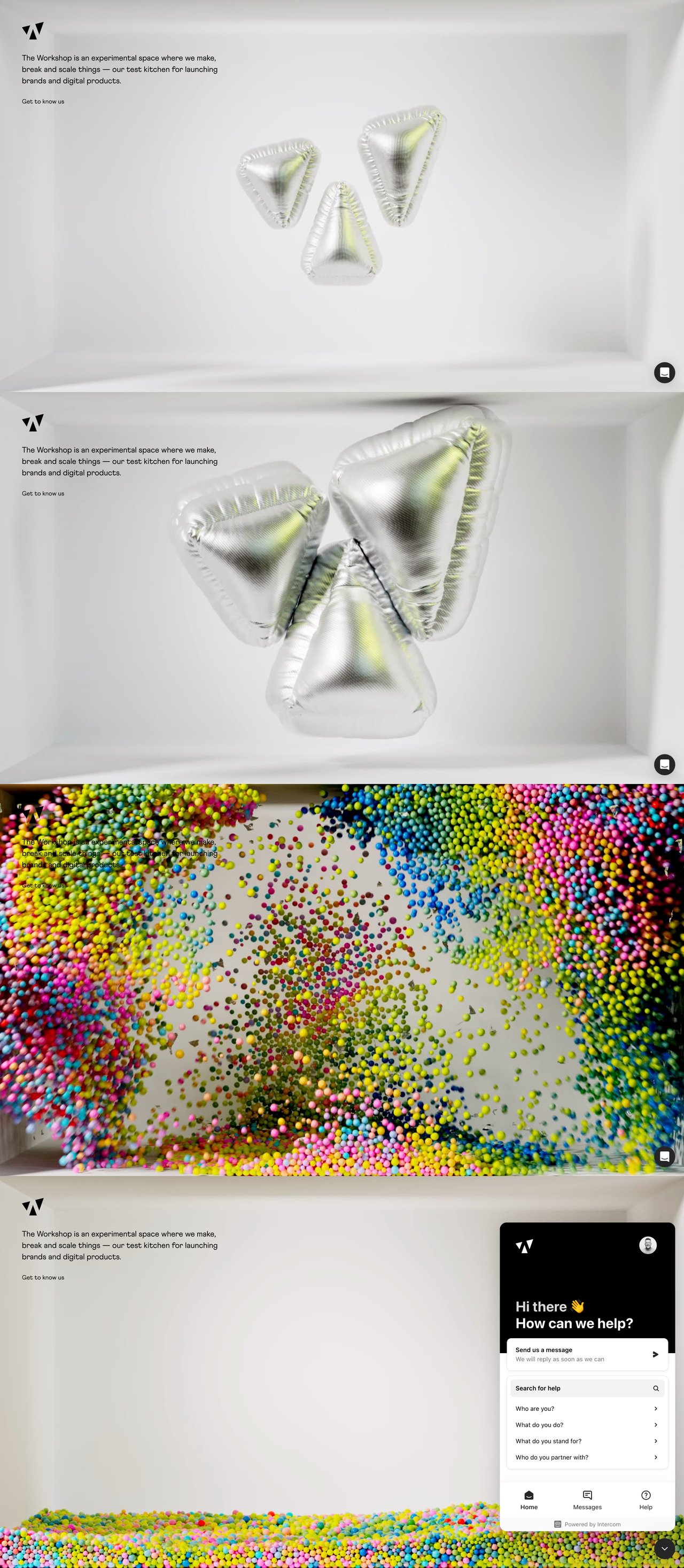 The Workshop Website Screenshot