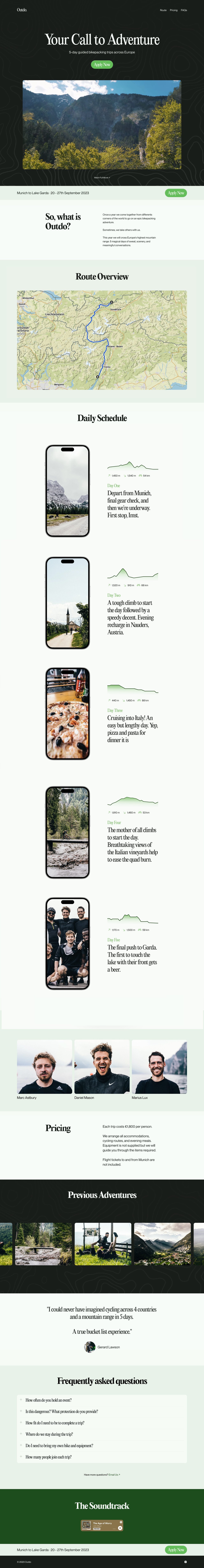 Outdo Website Screenshot