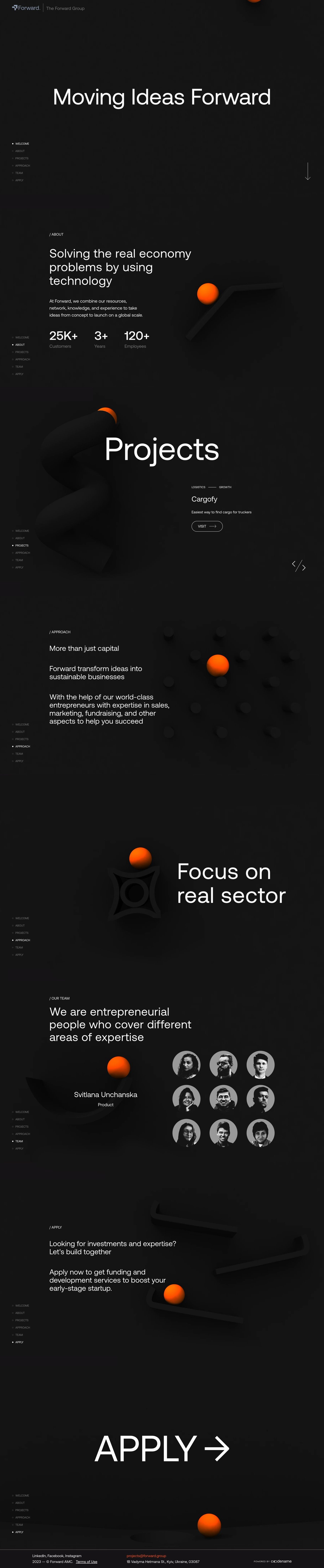 The Forward Group Website Screenshot