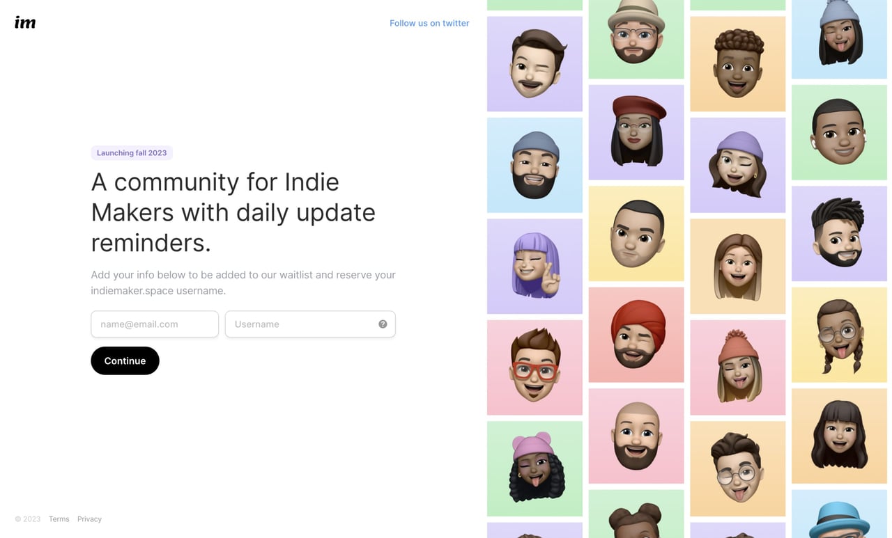 IndieMaker Website Screenshot