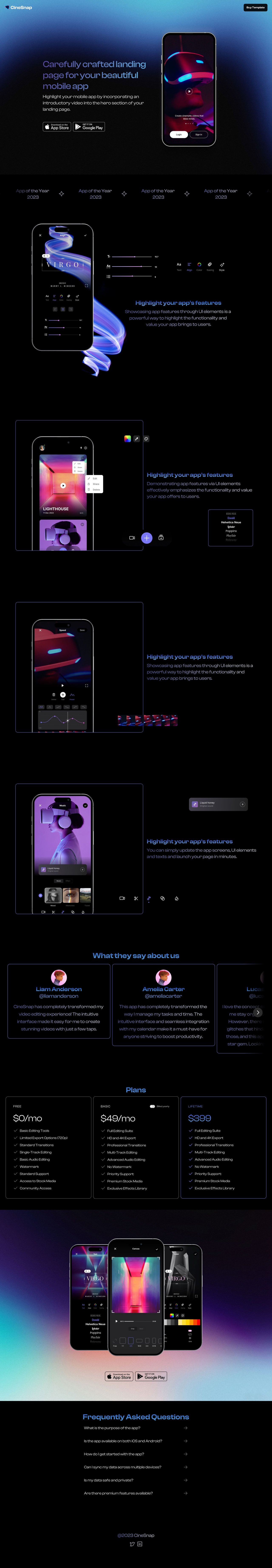 Cinesnap Website Screenshot