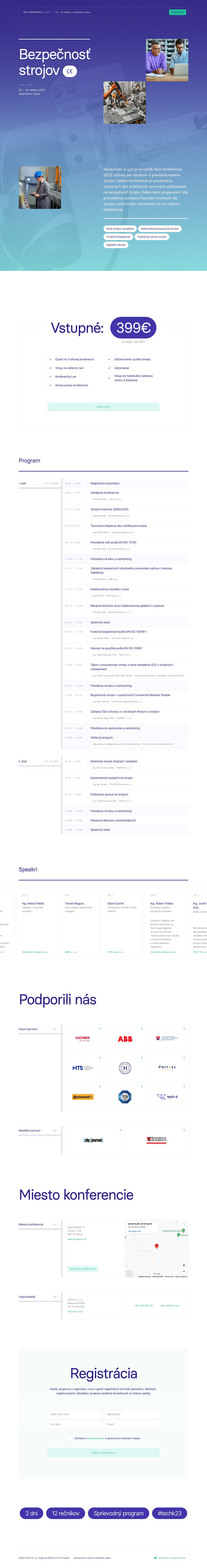 Tech Konferencia 2023 Website Screenshot