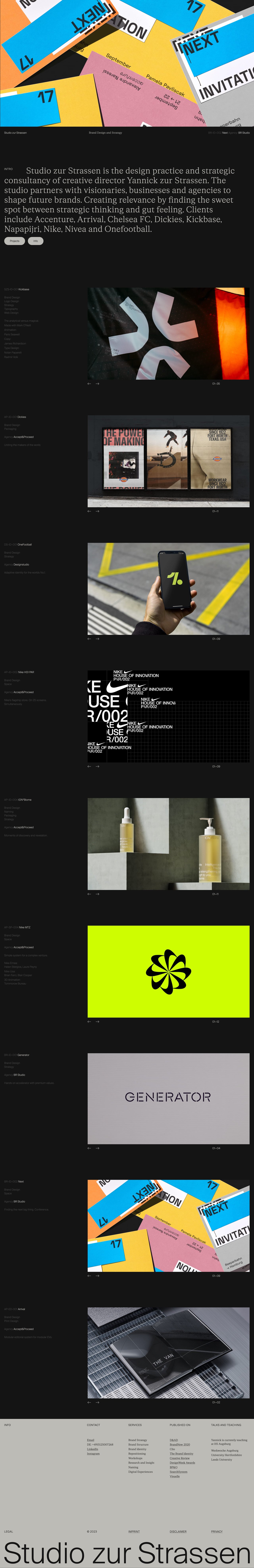 Studio zur Strassen Website Screenshot