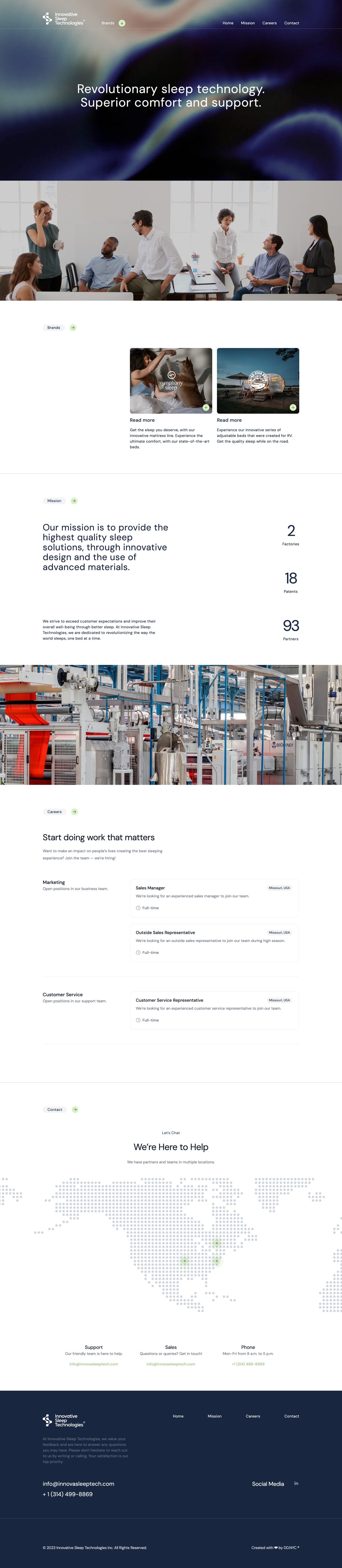 Innovative Sleep Technologies Website Screenshot