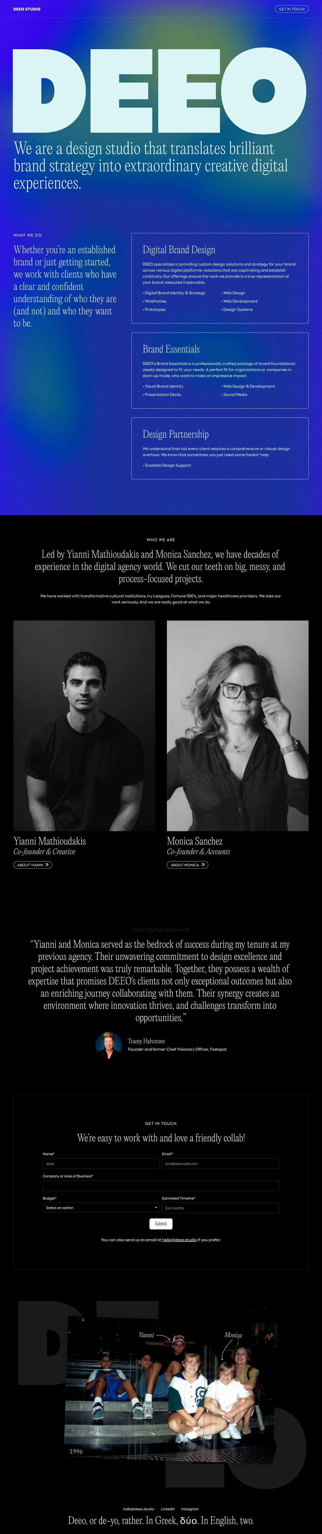 DEEO Website Screenshot