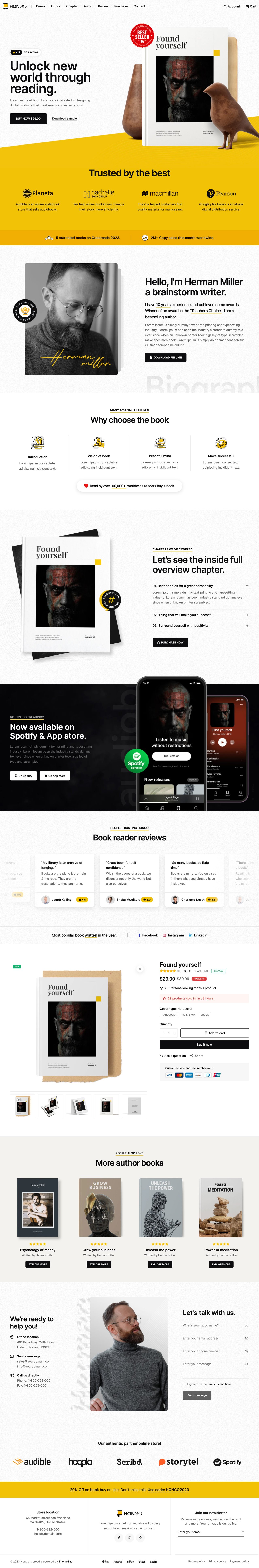 Hongo Website Screenshot