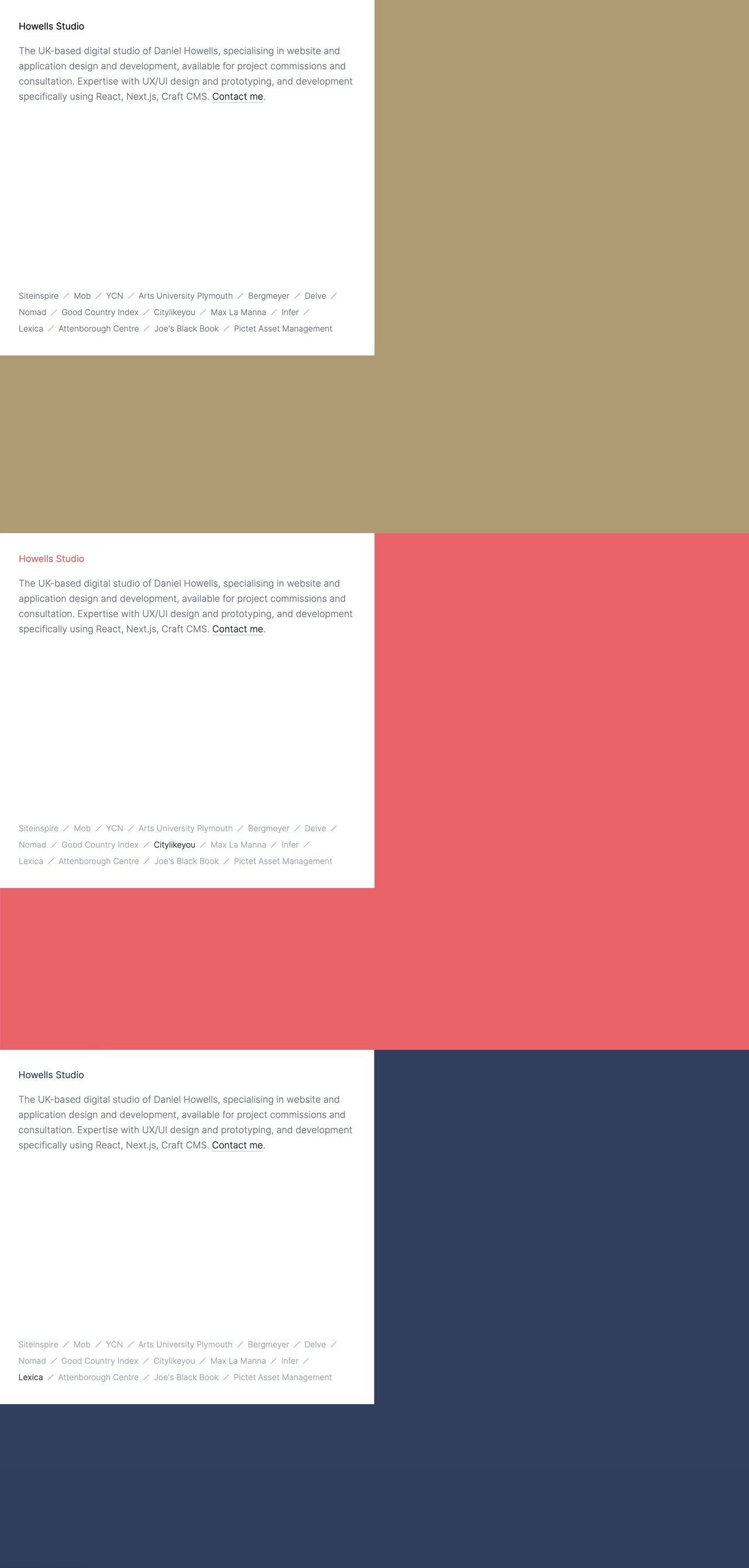 Howells Studio Website Screenshot