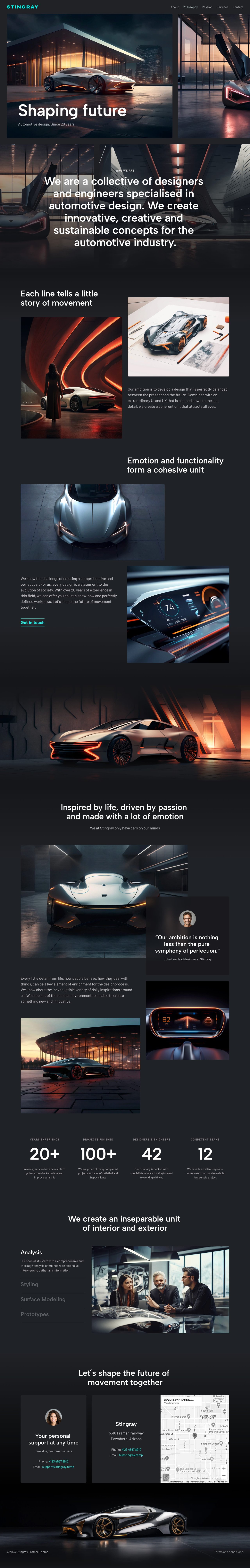 Stingray Website Screenshot