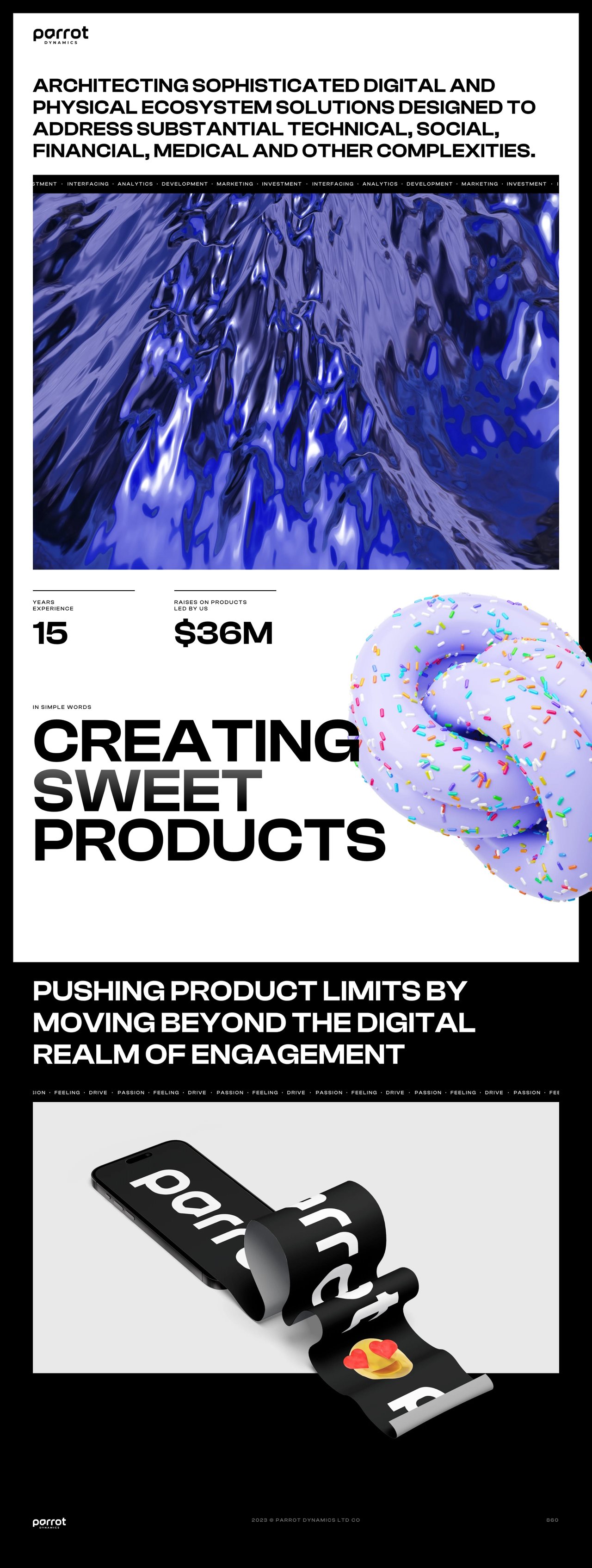 Parrot Dynamics Website Screenshot