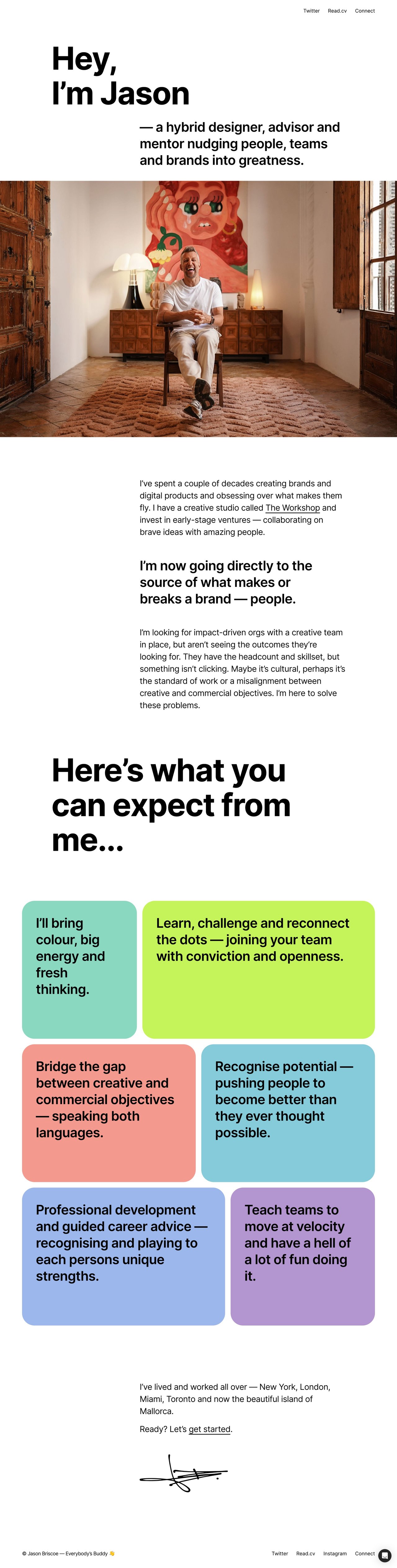 Jason Briscoe Website Screenshot