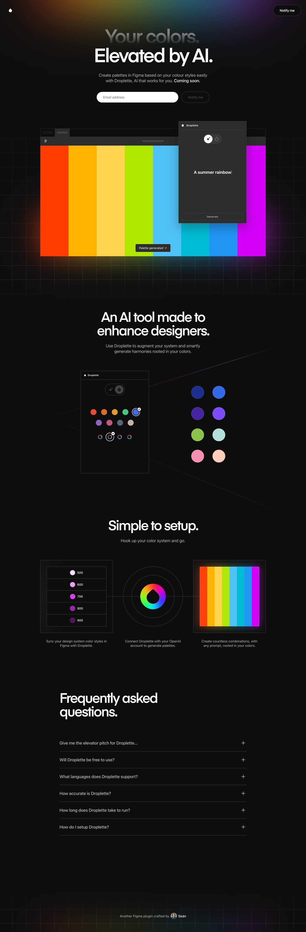 Droplette Website Screenshot