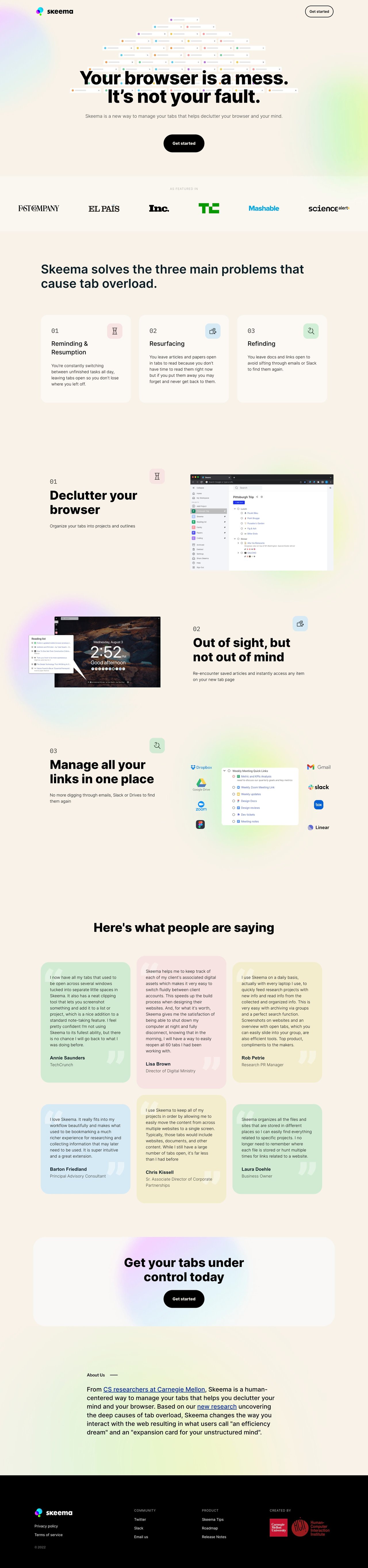 Skeema Website Screenshot