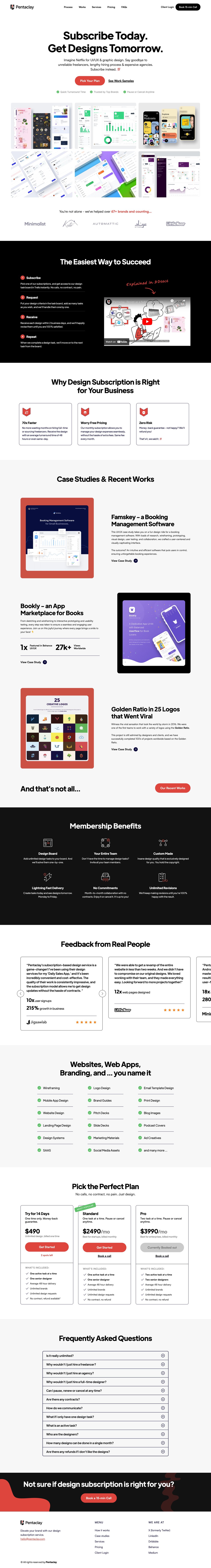 Pentaclay Website Screenshot