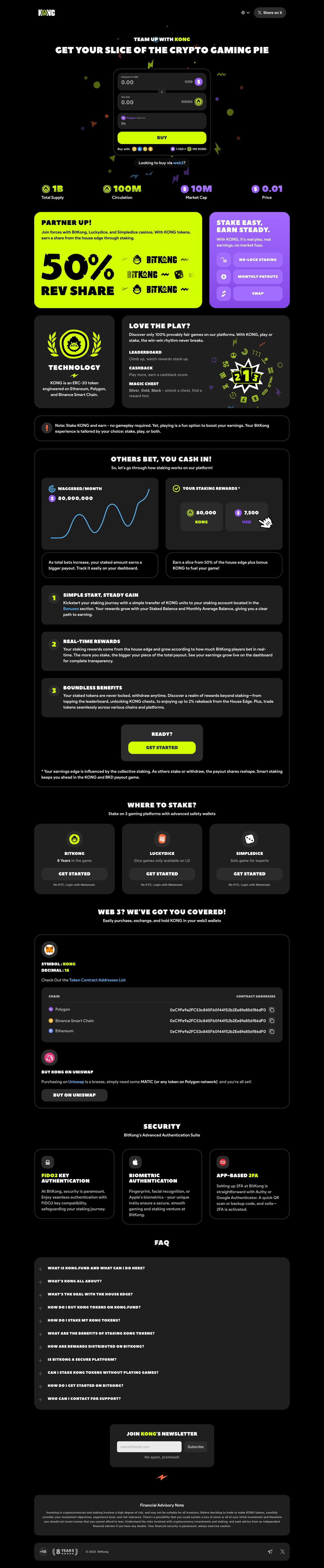 Kong.Fund Website Screenshot