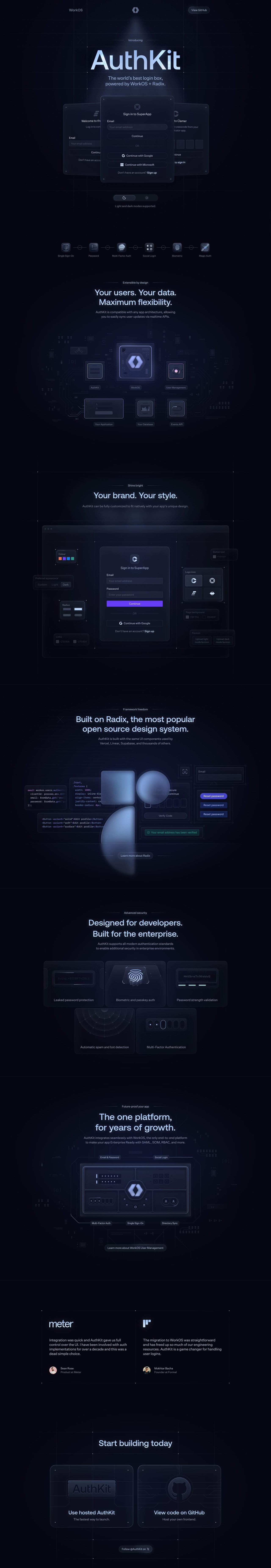 AuthKit Website Screenshot