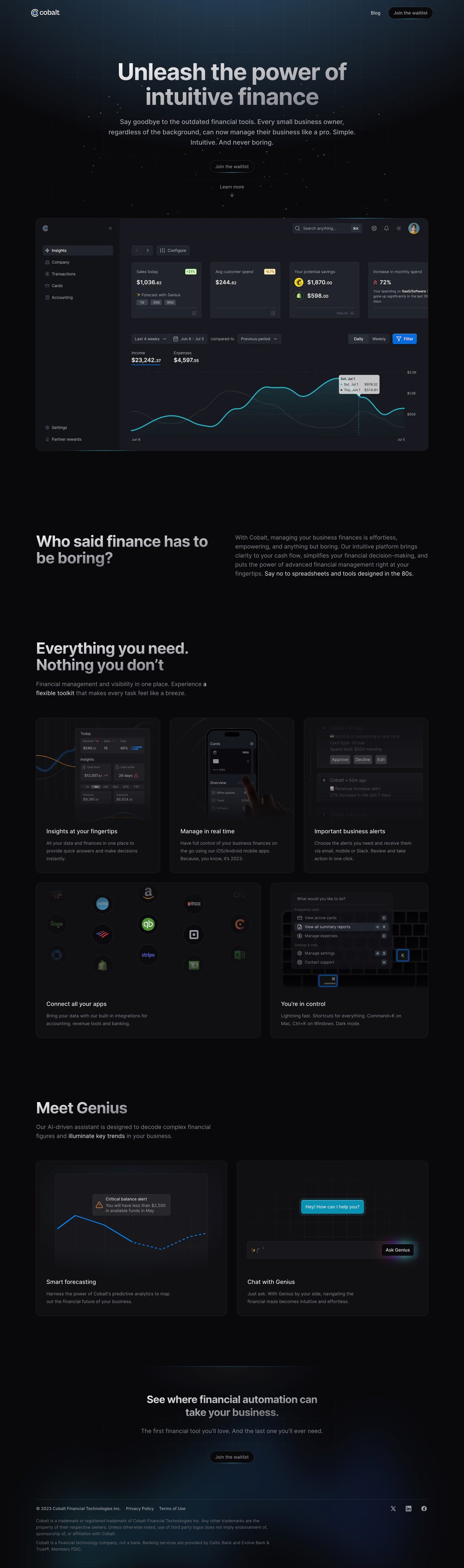 Cobolt Website Screenshot