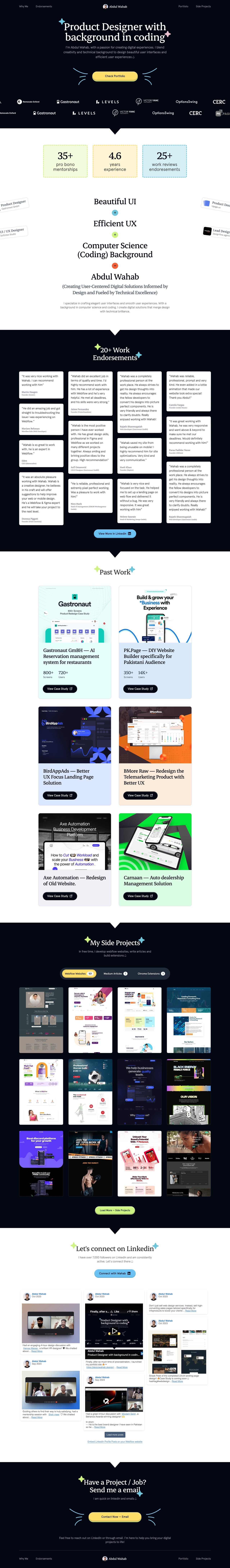 Abdul Wahab Website Screenshot