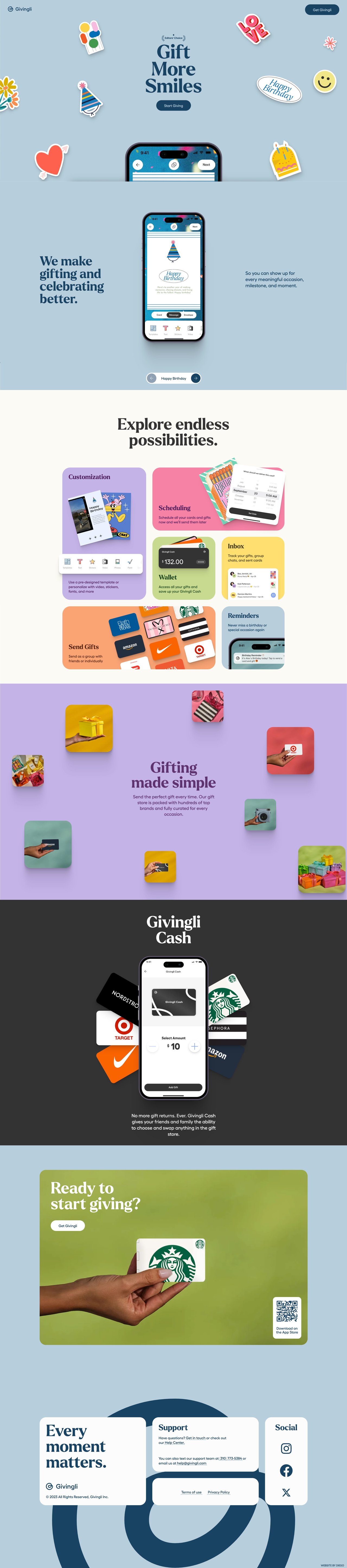 Givingli Website Screenshot