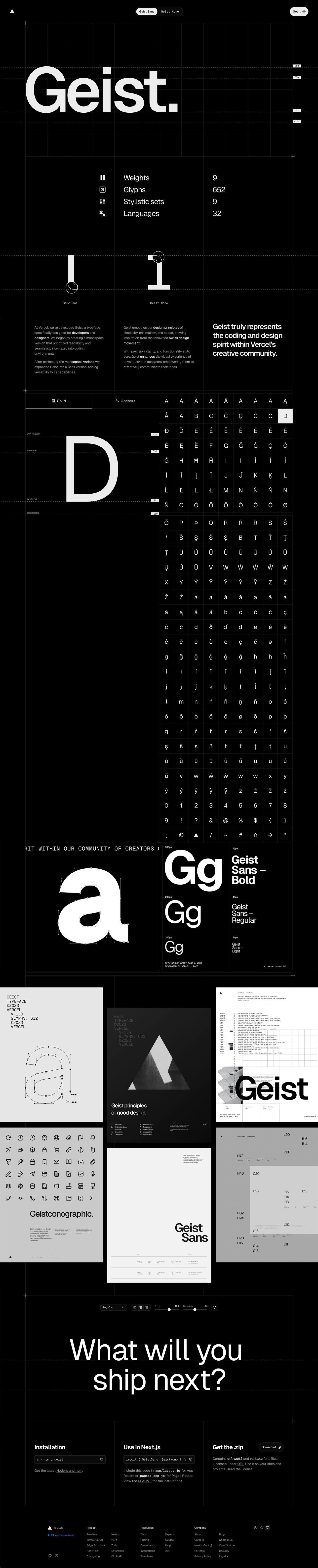 Geist Font Website Screenshot