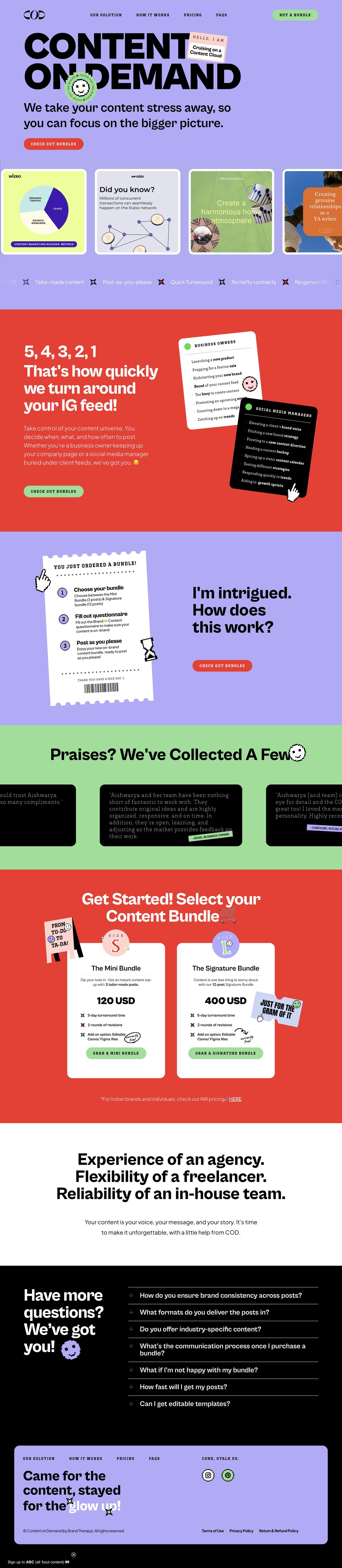 Content On Demand Website Screenshot
