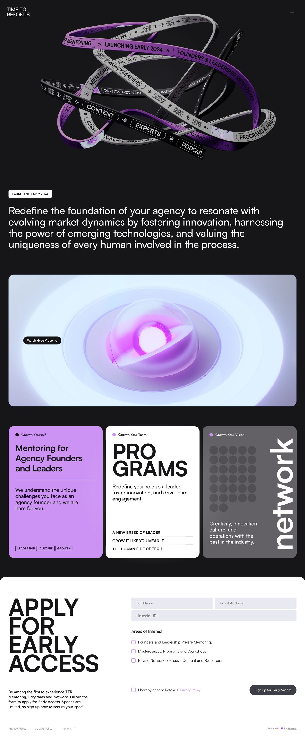 Time To Refokus Website Screenshot