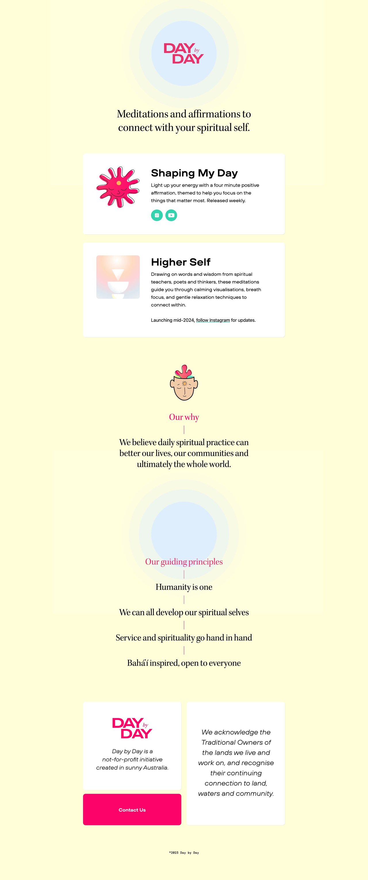 Day by Day Website Screenshot