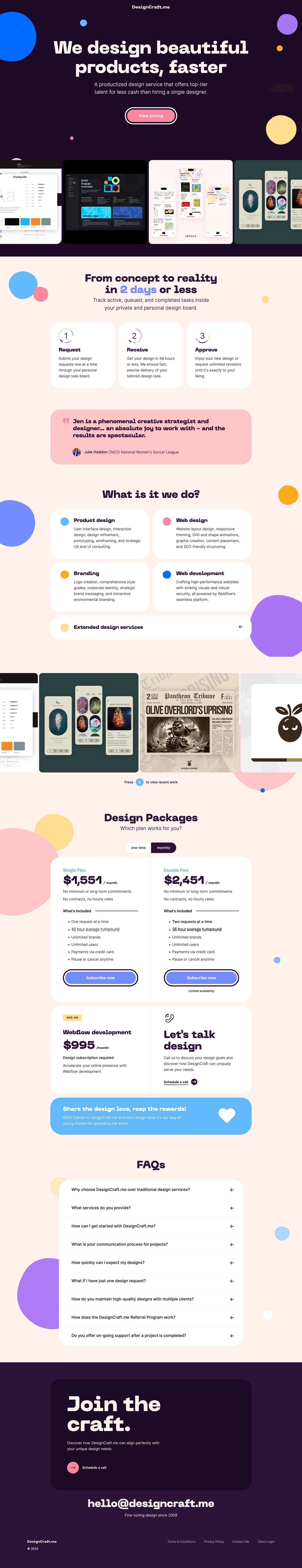 DesignCraft.me Website Screenshot