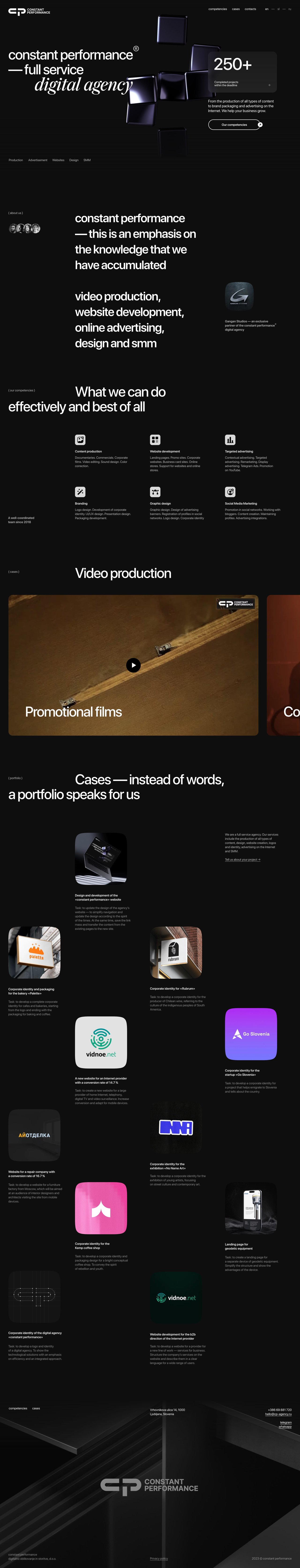 constant performance® Website Screenshot