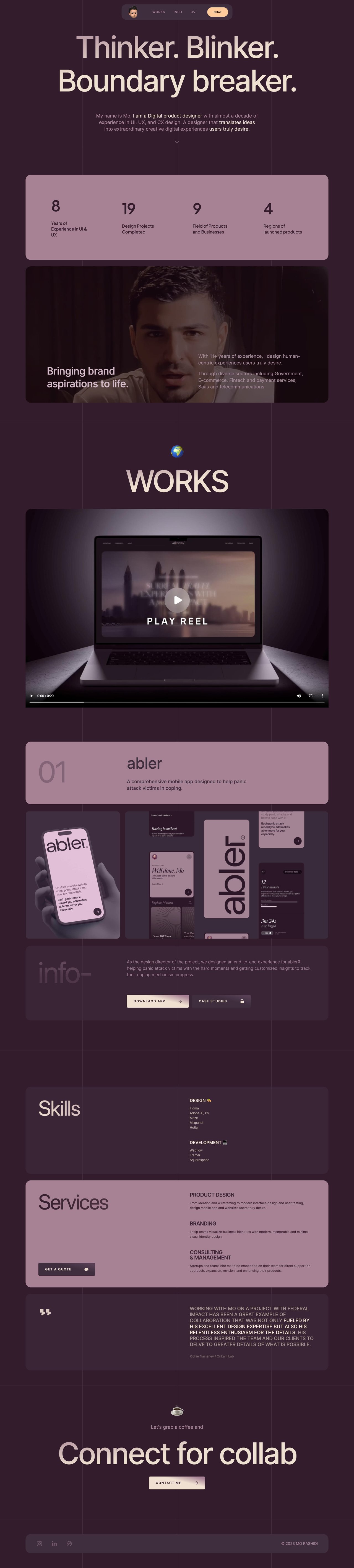 Mo Rashidi Website Screenshot