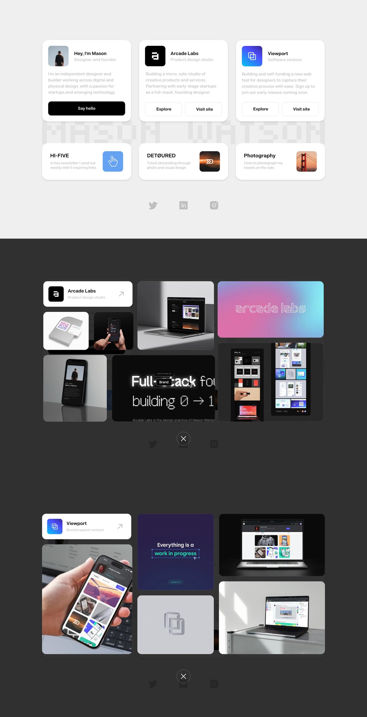 Mason Watson Website Screenshot