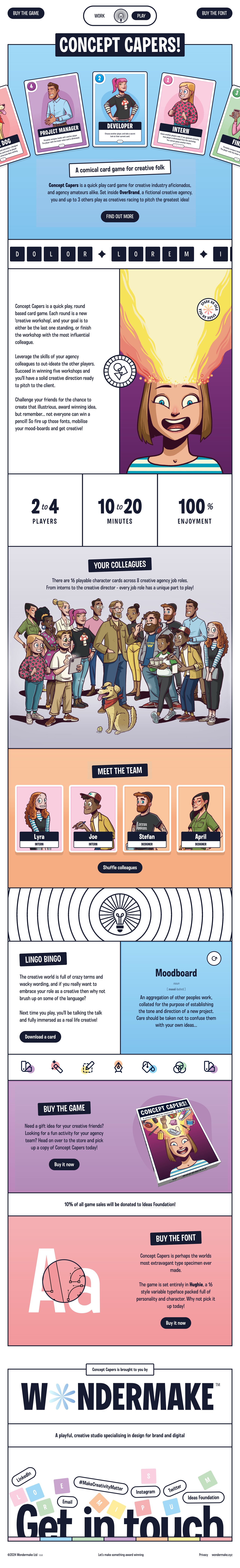 Concept Capers Website Screenshot