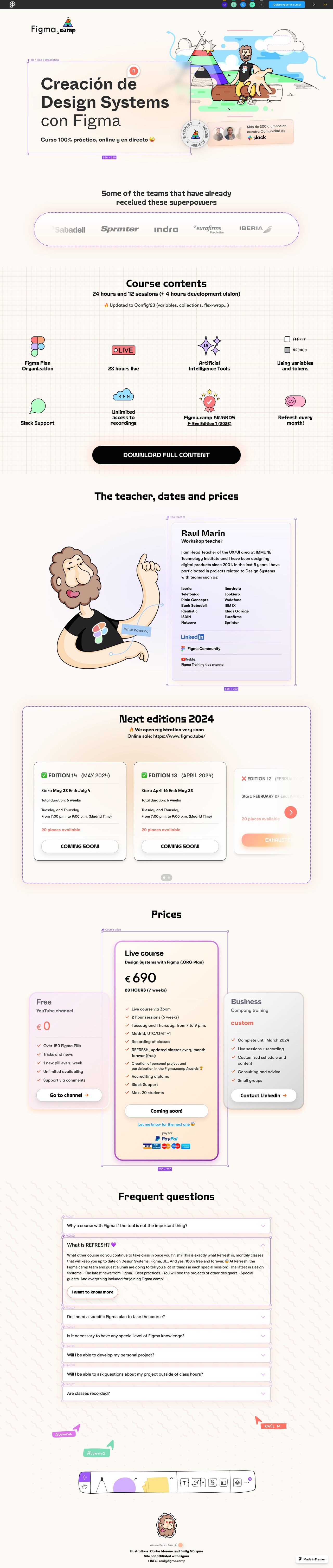 Figma Camp Website Screenshot