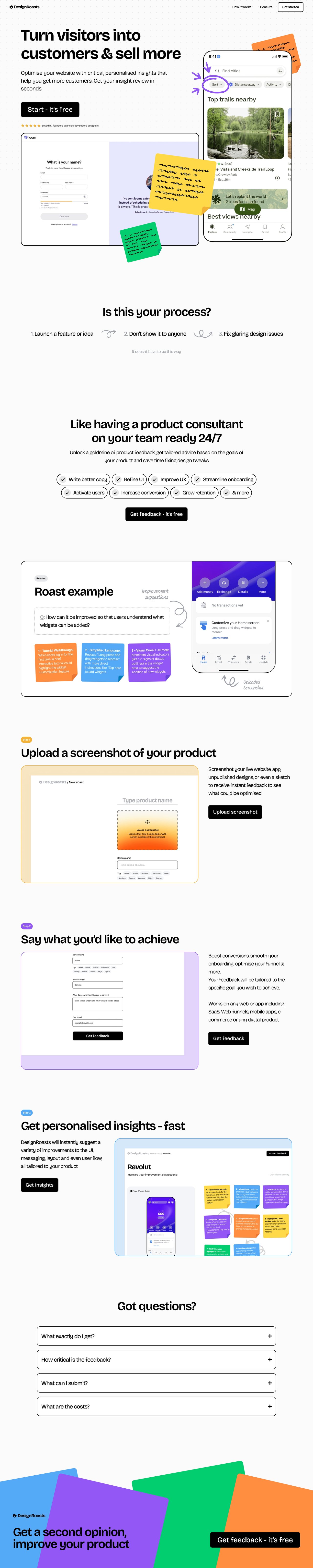 DesignRoasts Website Screenshot