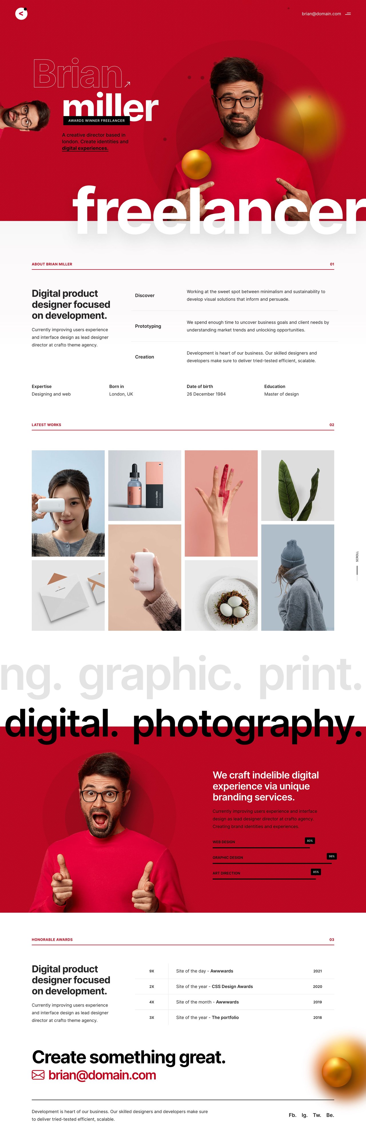 Crafto Freelancer Website Screenshot