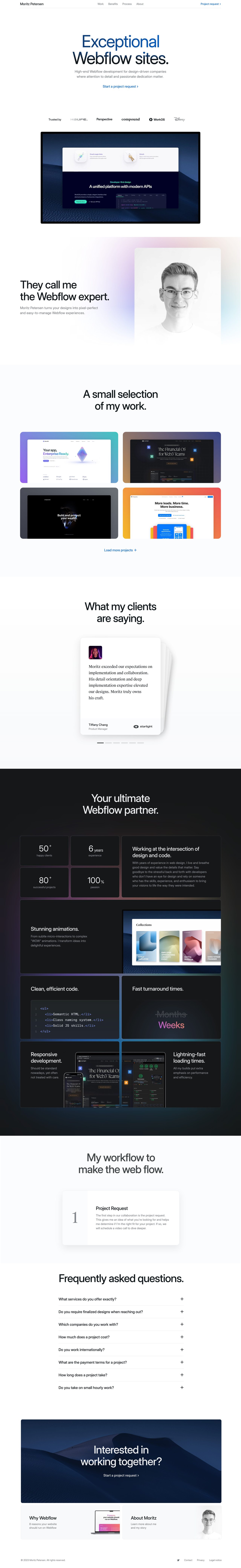 Moritz Petersen Website Screenshot